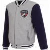 FC Dallas Grey Wool Varsity Jacket