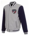 FC Dallas Grey Wool Varsity Jacket