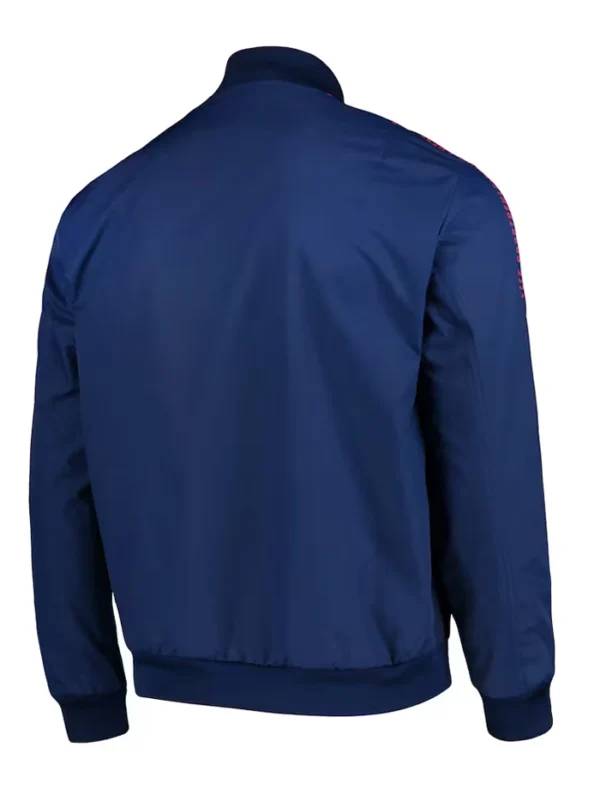 FC Dallas Navu Blue Bomber Zipper Jacket Back