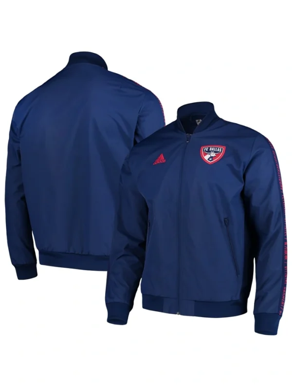 FC Dallas Navu Blue Bomber Zipper Jacket For Sale