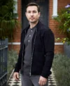 Fear S01 Martin Compston Suede Leather Jacket Front