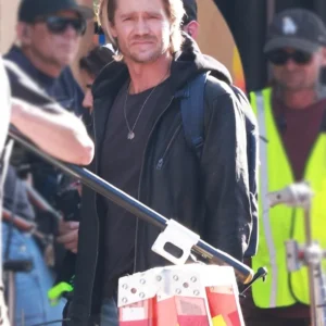 Freakier Friday 2025 Chad Michael Murray Black Jacket Side