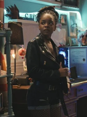 G20 2025 Marsai Martin Black Leather Jacket Side