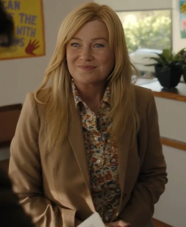 Good American Family S01 Ellen Pompeo Brown Blazer Back