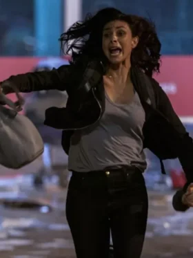 Greenland Migration 2025 Morena Baccarin Black Jacket Side