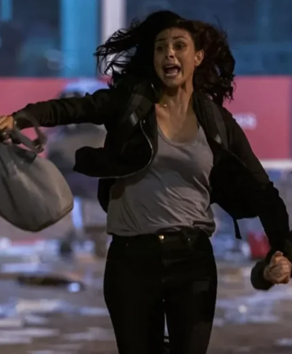 Greenland Migration 2025 Morena Baccarin Black Jacket Side