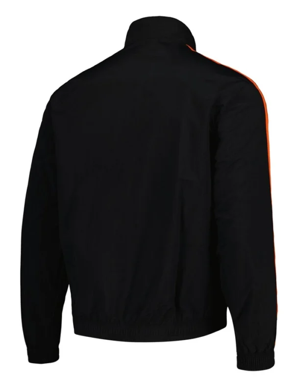 Houston Dynamo FC Black And Orange Bomber Jacket Back