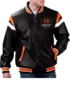 Houston Dynamo FC Black Leather Bomber Jacket
