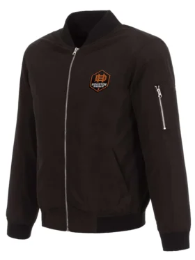 Houston Dynamo FC Black Zipper Bomber Jacket