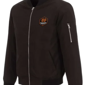 Houston Dynamo FC Black Zipper Bomber Jacket