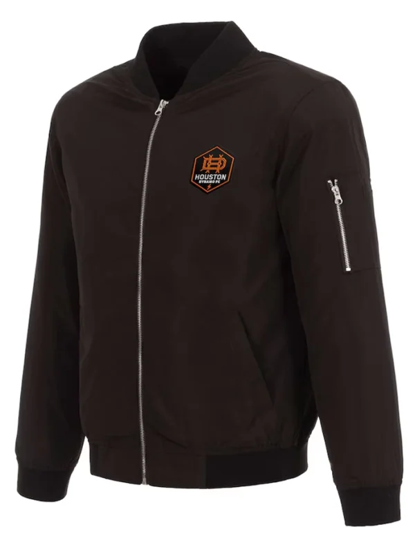 Houston Dynamo FC Black Zipper Bomber Jacket