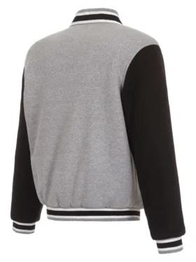 Houston Dynamo FC Grey Wool Full Snap Varsity Jacket Back