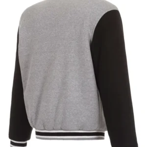 Houston Dynamo FC Grey Wool Full Snap Varsity Jacket Back