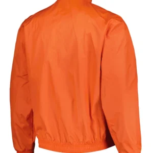 Houston Dynamo FC Orange Zipper Bomber Jacket Back
