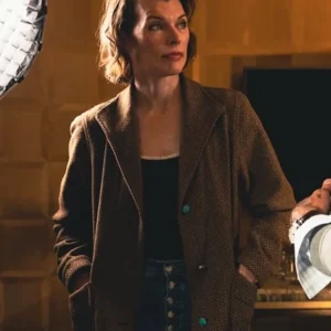 In the Lost Lands Milla Jovovich Brown Blazer Side