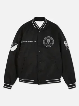 Inter Miami CF Black Bomber Jacket
