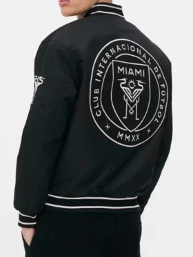 Inter Miami CF Black Bomber Jacket Back