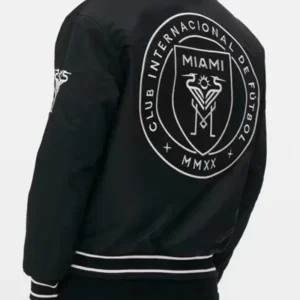 Inter Miami CF Black Bomber Jacket Back