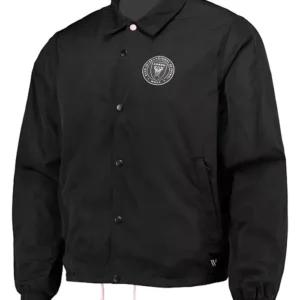 Inter Miami CF Black Full Snap Jacket Front