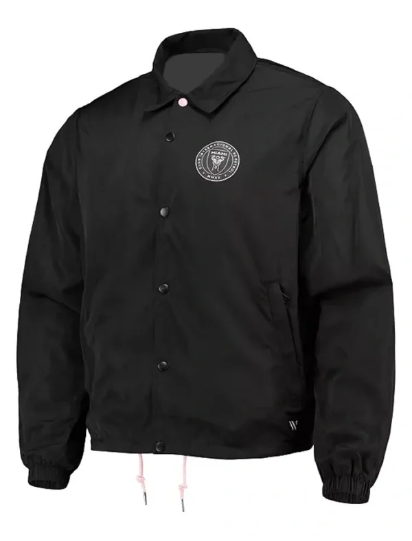 Inter Miami CF Black Full Snap Jacket Front