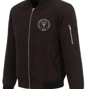 Inter Miami CF Black Zipper Bomber Jacket