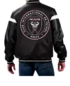 Inter Miami CF Leather Bomber Jacket Back