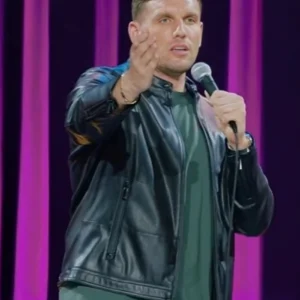 It’s Just Unfortunate 2025 Chris Distefano Leather Jacket Back