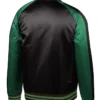 LA Galaxy Black Full Snap Bomber Jacket Back