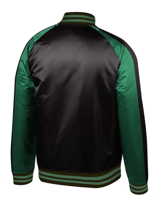 LA Galaxy Black Full Snap Bomber Jacket Back