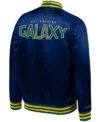 LA Galaxy Satin Bomber Jacket Back