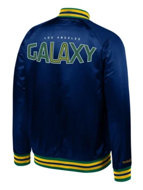 LA Galaxy Satin Bomber Jacket Back