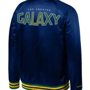 LA Galaxy Satin Bomber Jacket Back
