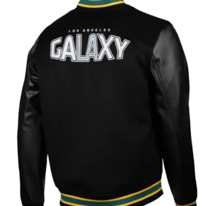 La Galaxy Black Varsity Wool Jacket Back