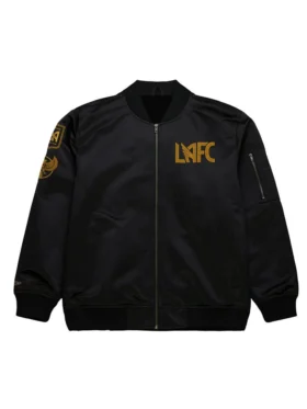 Los Angeles FC Black Satin Bomber Jacket