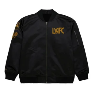 Los Angeles FC Black Satin Bomber Jacket