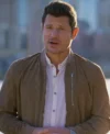 Love Is Blind S08 Nick Lachey Brown Bomber Jacket Front