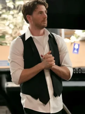 Materialists 2025 Chris Evans Black Vest
