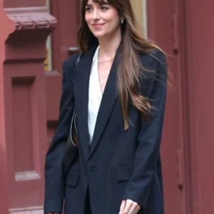 Materialists 2025 Dakota Johnson Black Blazer Front