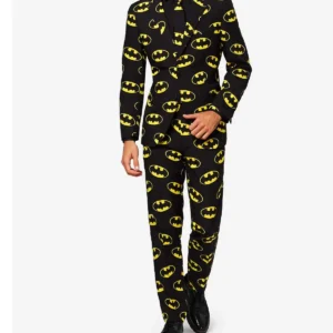 Mens Black Batman 2 Piece Formal Suit