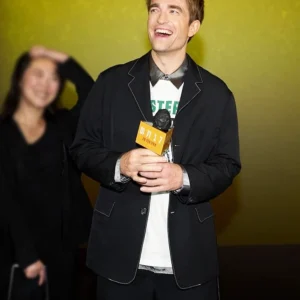 Mickey 17 Robert Pattinson Black Blazer Side