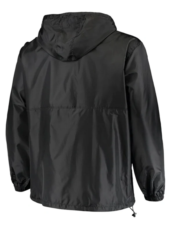 Minnesota United FC Anorak Black Pull Over Jacket Back