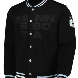 Minnesota United FC Black Bomber Full Snap Jacket