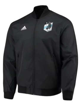 Minnesota United FC Black Zipper Bomber Jacket
