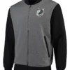 Minnesota United FC Grey And Black Zipper Bomber Jacket
