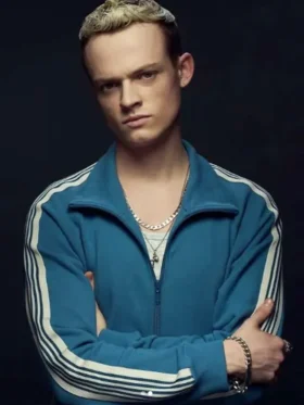MobLand S01 Eddie Harrigan Blue Track Jacket Side