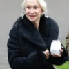 MobLand S01 Maeve Harrigan Black Fur Coat Front