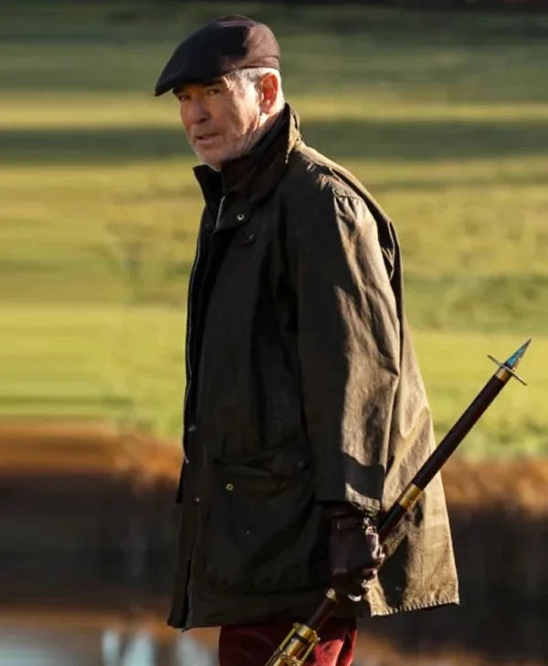 MobLand S01 Pierce Brosnan Brown Cotton Jacket