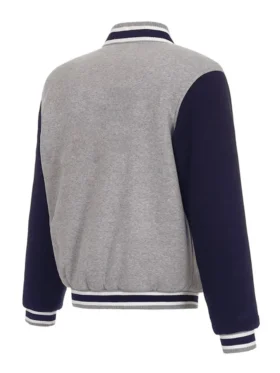 Nashville SC Varsity Full Snap Wool Jacket Back