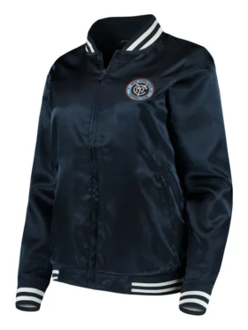 New York City FC Navy Blue Zipper Bomber Jacket