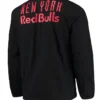 New York Red Bulls Black Full Snap Jacket Back